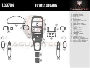 Fits Toyota Solara 2000-2003 Large Premium Wood Dash Trim Kit - Picture 1 of 1