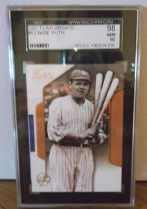 2002 Flair Greats 98 - #63 BABE RUTH - SGC 10 Gem - Picture 1 of 1