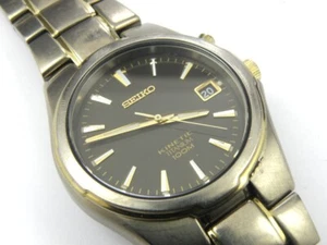 Mens Vintage Seiko Kinetic Titanium Watch 5M62-0AM0 - 100m - Picture 1 of 8