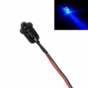 Lampada luce UV ultravioletta pre cablata 5mm LED + porta lunetta 12V - Foto 1 di 1