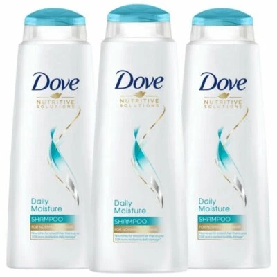 3x Genuine Dove Hair Expert Daily Moisture Shampoo Stronger Fuller Hair 400ml - Image 1 of 2