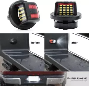 2X For Ford F150 F250 F350 LED License Plate Light Rear Bumper Tag Assembly Lamp - Picture 1 of 14