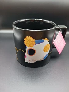 NEW 2024 Starbucks Dia de Muertos Halloween  Black SugarSkull Print Ceramic Mug  - Picture 1 of 17