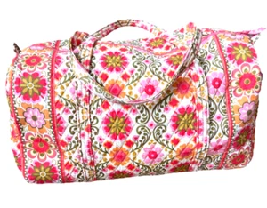 Borsone Vera Bradley folkloristico grande rosa arancione floreale viaggio ritirato usato in ottime condizioni - Foto 1 di 12