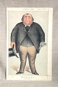 Antiker seltener 1871 Vanity Fair Druck Betrüger Metzger oder Herr sensationeller Koffer - Bild 1 von 13