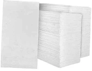 400 White Dinner Napkins 2-Ply - Eight Fold - 16.5"X15" - Dinner 400 Count - Picture 1 of 4
