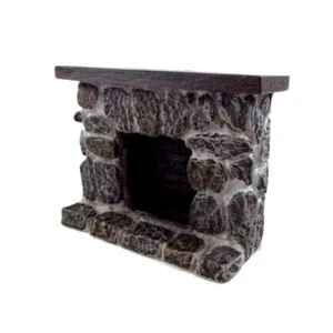 Dolls House 1:12 Scale Miniature Furniture Resin Stone Fieldstone Fireplace - Picture 1 of 9