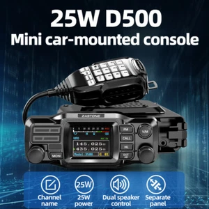 ZASTONE D500 Car-mounted Walkie Talkie UV Dual Band 25W Mini Mobile Car Radio - Photo 1/9
