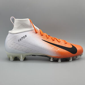 Nike Vapor Untouchable Pro 3 White Orange Football Cleats Men Size 12 AO3021-118