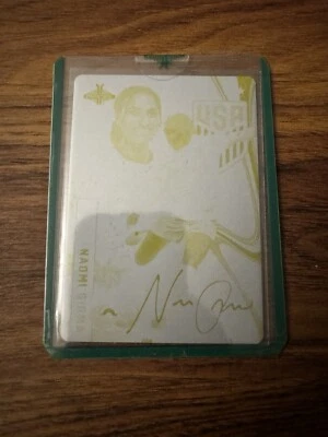 2023 Naomi Girma 1/1 Printing Plate Yellow One nation One team USWNT - Image 1 of 2