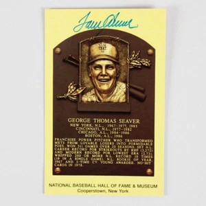 Tom Seaver Signed Postcard Mets HOF Gold Plaque - COA JSA - Picture 1 of 3