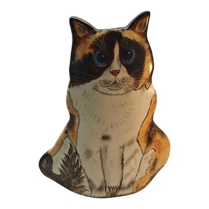 Nina Lyman Ceramic Orange Black Tabby Cat Tall READ!! - Picture 1 of 10