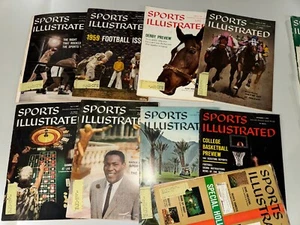 8 LOT: Sports Illustrated Magazines 1959 Miscellaneous Covers - Good - Picture 1 of 5