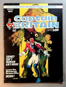 CAPTAIN BRITAIN 4 (FN 6.0) 1985 UK MARVEL, ALAN DAVIS ART * - Picture 1 of 4