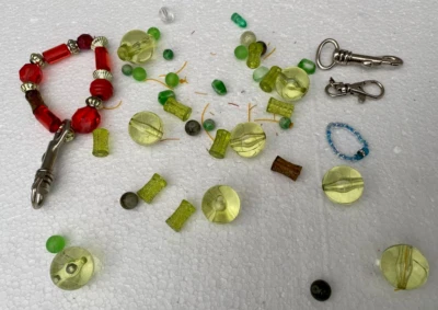 Hobbyauflösung Glass, Metall Perlen, 142 g, verschiedene Formen, Farben,Große - Bild 1 von 4