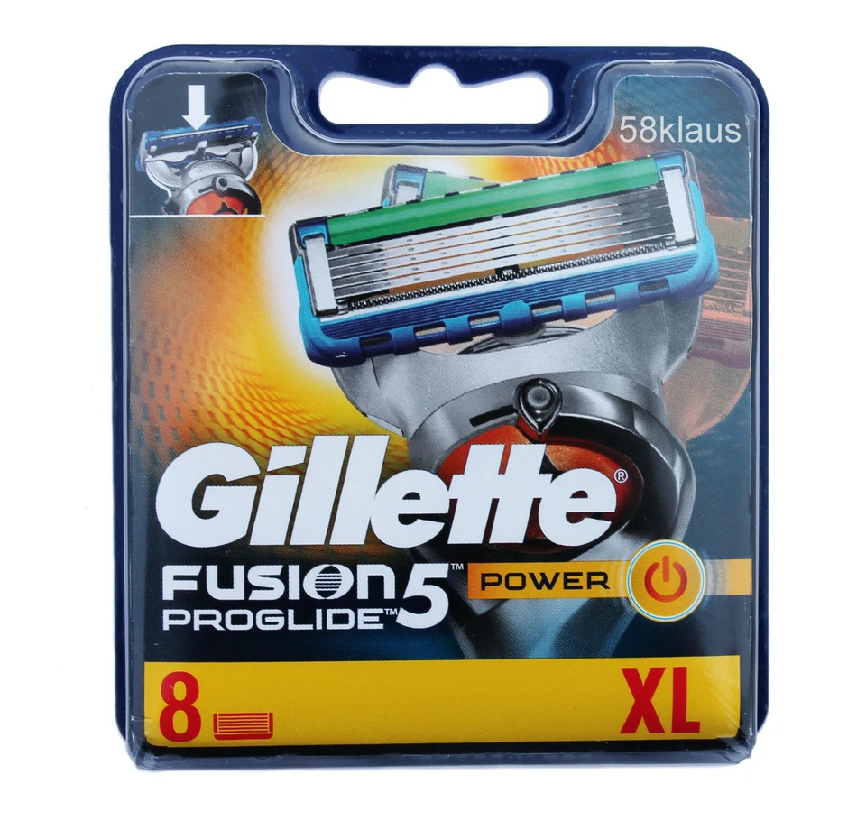 8 lamette da barba Gillette Fusion5 ProGlide Power in confezione originale = 8 pezzi lame/confezione - Immagine 1 di 1