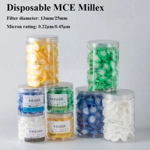 100pcs Syringe Needle MCE Millipore Filter Unit Disposable Millex 0.22/0.45µm - Picture 1 of 20