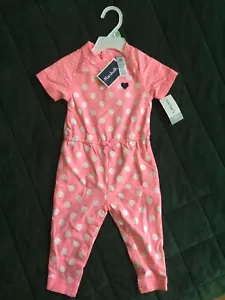 Carter's Baby Girl 18 Month Light Pink Polka Dot Heart Outfit - Picture 1 of 6