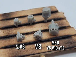 V8 straight,V6 MSD distributors for 1/24 and 1/25 scale (4 pack) (Pre-drilled) - Picture 1 of 18
