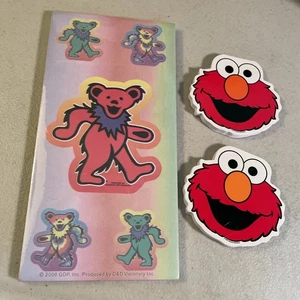 Neu Vintage Grateful Dead Dancing Bears Papier Notizblock mit Magnet 2008 & Elmo Block - Bild 1 von 6