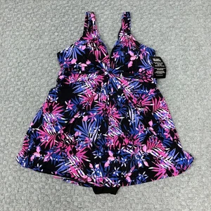 Badeanzüge für alle Badekleid Badeanzug Damen 16 schwarz tropisch Blumen Einteiler - Bild 1 von 12