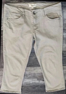 De colección Mujer Capris Rewind 11 Juniors Elástico Capri Beige Pantalones Cortos Lindos Foto 1 de 4