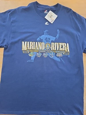 Camiseta Mariano Rivera XL Majestic MLB NY Yankees 5X Campeón Serie Mundial Nueva con Etiquetas Foto 1 de 4