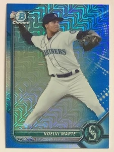 Noelvi Marte 2022 Bowman Cromo RARO #/150 Azul Mojo Refractor Rookie RC - Imagen 1 de 2