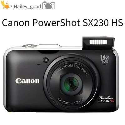 Canon PowerShot SX230 HS 12,1 MP CMOS-Digitalkamera 14-facher Bildzoom Schwarz - Bild 1 von 4