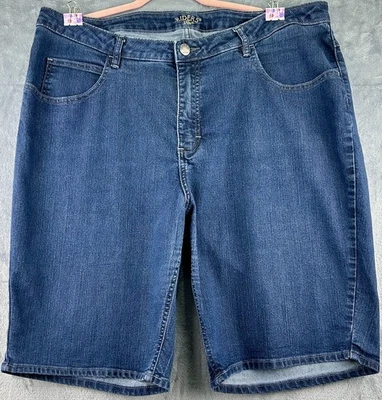 Riders by Lee Denim Shorts Size 22W (41/42) 10" Ins High Rise Casual Great! - Image 1 of 4