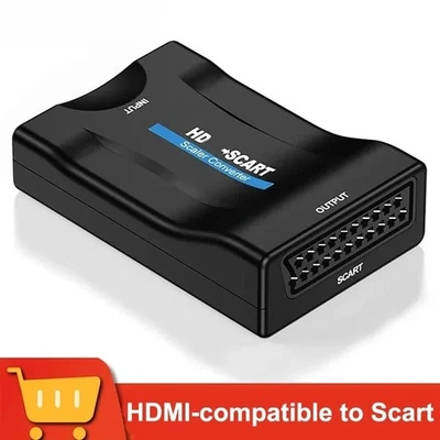 Scart zu HDMI auf Konverter Wandler AV Scaler Converter Adapter 1080P HD TV NEU - Bild 1 von 4