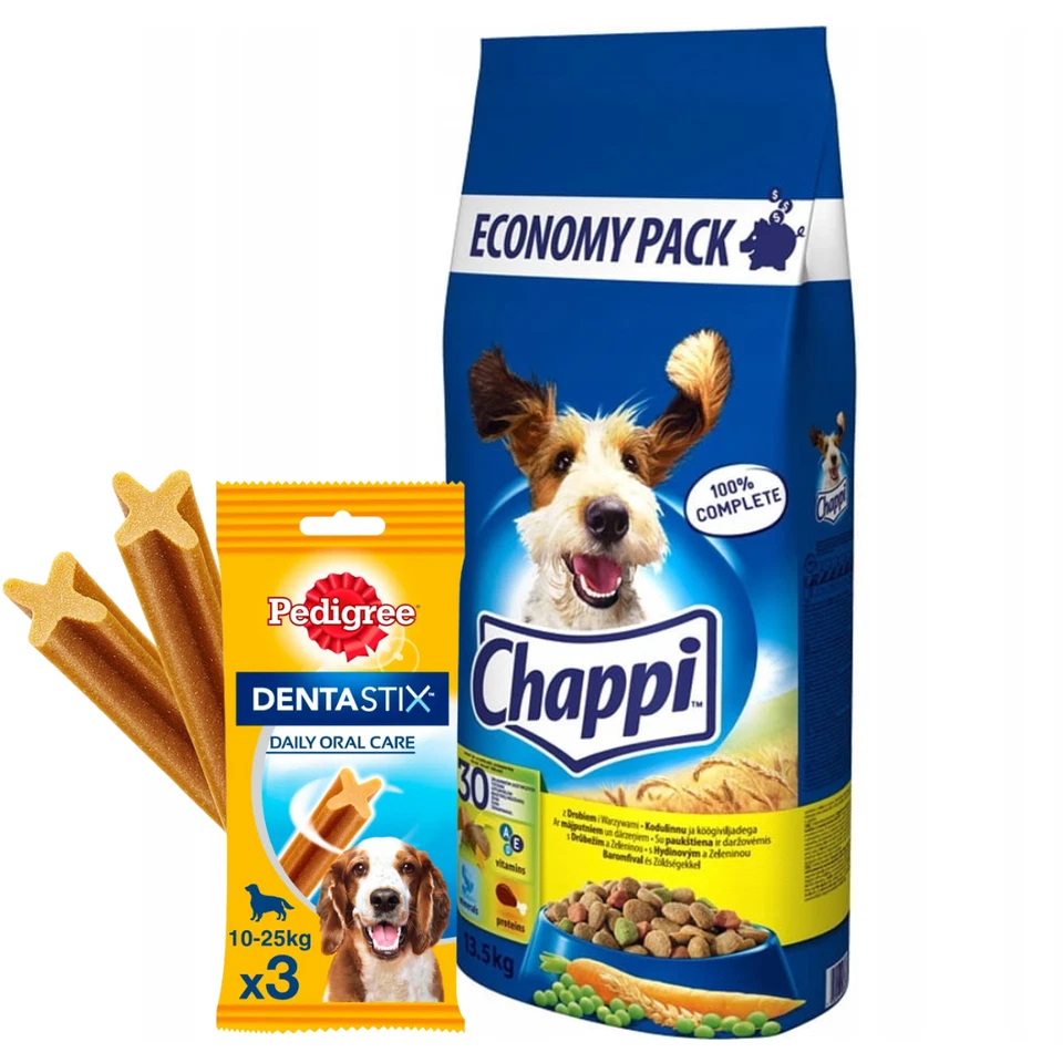  Chappi Sucha karma dla psów z drobiem i warzywami 13,5 kg + GRATIS ZESTAWY - Bild 1 von 1