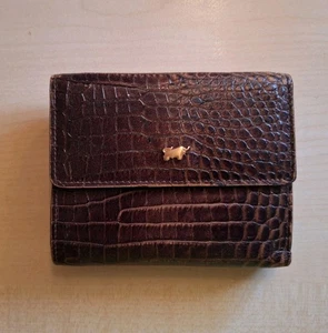 Original Braun Büffel Germany Geldbörse Kroko Optik, Braun, Leder 12,5 x 10 cm - Bild 1 von 6