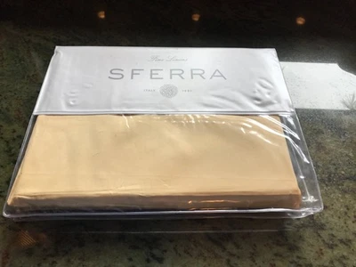 Sábana Ajustable Sferra GIOTTO King Algodón Satén 78 X 80 X 17" (MIEL) Ret $504 Nuevo en Paquete Foto 1 de 4