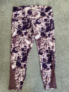 UNDER ARMOUR Damen Leggings Größe XL 16 Lila Kompression Heatgear Cropped - Bild 1 von 6