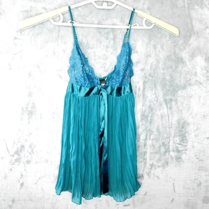 Victoria's Secret Babydoll Nightie Women's S Lace Pleated Chemise Lingerie - Picture 1 of 4