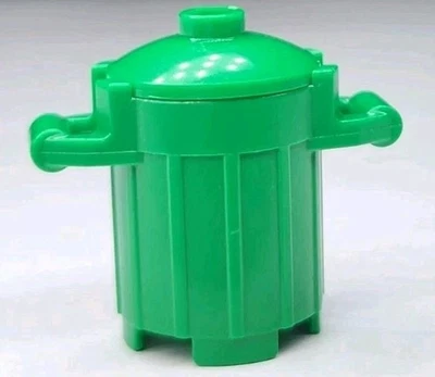 NEW LEGO® Green Container Trash Can with Lid Piece  - Image 1 of 2