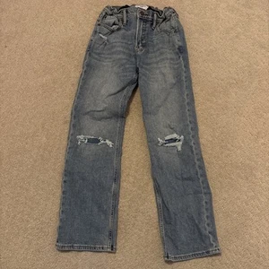 Abercrombie Kids Boys Distressed W/ Backing Blue Jeans Size 13/14 Straight - Picture 1 of 5