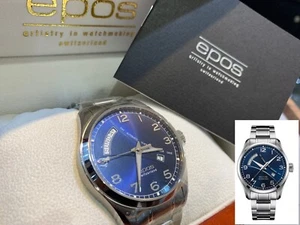 EPOS Ø 43mm Prominent s steel asymmetrical weekday automatic watch 3402 - Picture 1 of 4