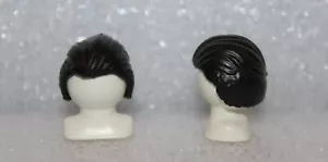 Capelli Playmobil 2 x capelli neri ""Gel"" soldati/ACW - Foto 1 di 2