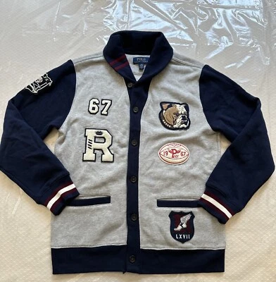 Polo Ralph Lauren Boys size L 14-16 PREPPY STYLISH letterman cardigan - Image 1 of 4