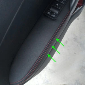 2X Für VW Polo 11-16 Hatchback Leder Tür Pappe Armlehne Türverkleidung Abdeckung - Picture 1 of 6