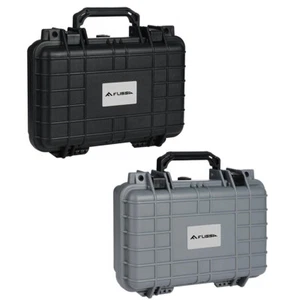 FLISSA 11.6" Tactical Hard Gun Case Gun Storage Box Waterproof w/Foam Black/Grey - Picture 1 of 13