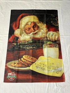 Lionel Trains Holiday Memories Santa Claus Wall Flag HTF - Picture 1 of 2