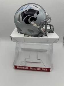 Tyler Lockett Signed Kansas State Wildcats Speed Mini Helmet COA Holo SEAHAWKS - Picture 1 of 1