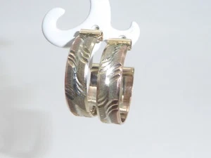 333 Gold 8K Gelb-Rot-Weißgold Ohrstecker Creolen Ohrringe ohne Ohrmutter 8042 - Bild 1 von 7
