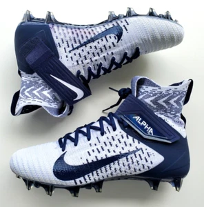 Botines de fútbol americano para hombre Nike Alpha Menace Elite 2 blancos azules BV2077 101 talla 10 - Imagen 1 de 10