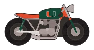 University of Miami Hurricanes Motorcycle Sign Size 13.5" W x 6" H x .2" D - Picture 1 of 1