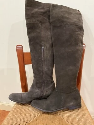 Anthropology Lien Do Over The Knee Brown Suede Boots Size US 9 - Image 1 of 4