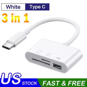 TF/SD Card Adapter Camera Reader Camera Android Linux For iPhone 16 15 Pro Max - Picture 1 of 9